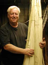 Bill Roeder with willow bundles